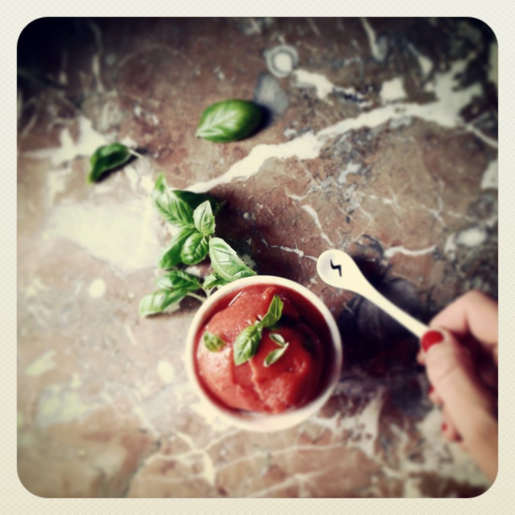sorbet de fraise et basilic (sans sorbetière)
